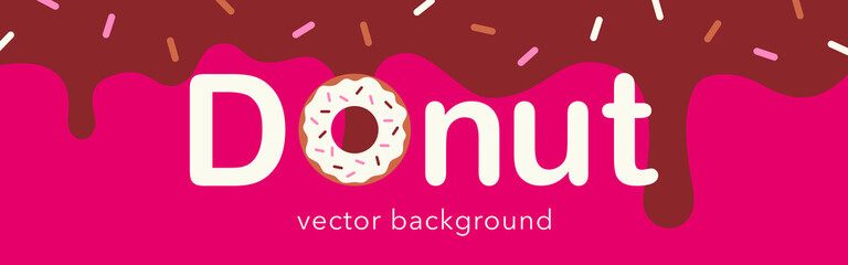 a frame with donuts illustration for social media posts, banner, greeting card, etc.