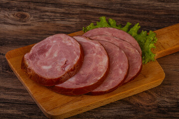 Slices of pork meat ham
