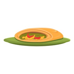 Turkish pita icon. Cartoon of turkish pita vector icon for web design isolated on white background