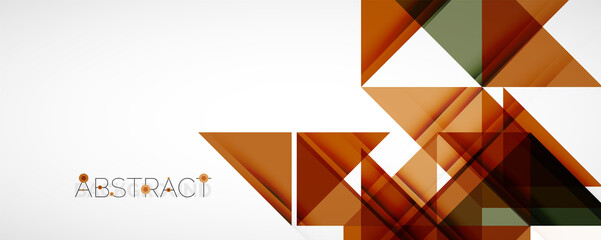 Fototapeta premium Set of vector triangle geometric backgrounds. Vector illustration for covers, banners, flyers and posters and other designs