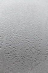 Dripping Condensation, Water Drops Background Rain drop Condensation Texture. Close up for misted glass with droplets of water draining down