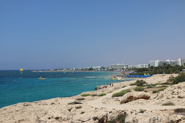 beautiful view of Pantachou beach in Ayia Napa, Cyprus