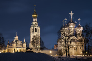Fototapeta na wymiar Temples of the Vologda Kremlin. Vologda, Russia