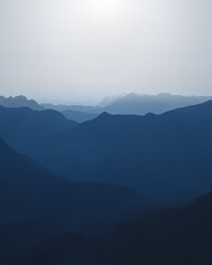 Fototapeta na wymiar Mountain layers- salzkammergut, Austria