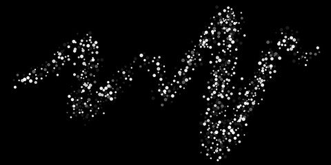 Obraz premium Silver glitter confetti.