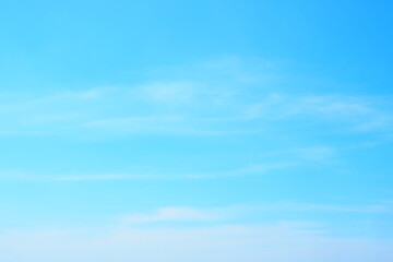 Beautiful blue sky and white clouds in the morning for background and decoration