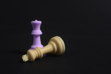 Purple queen chess piece