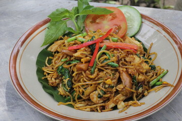 traditional Javanese fried noodle food