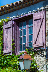 Fototapeta na wymiar Southern France, ivy house old window