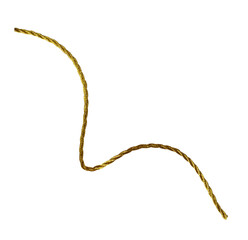 Waved golden metallic rope