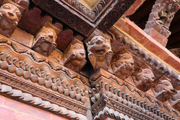 Fototapeta premium detail of the old palace of Patan, UNESCO world heritage site in Kathmandu Valley