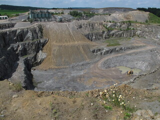 Quarry at Hnojna Lhotka in South Bohemia, Czech republic, Europe
