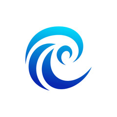 Fototapeta na wymiar ripple logo, abstract letter s logo