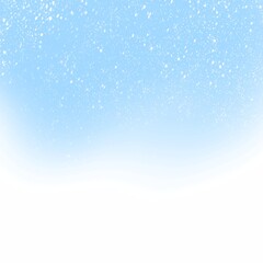 Snowflakes on blue background in Christmas holidays