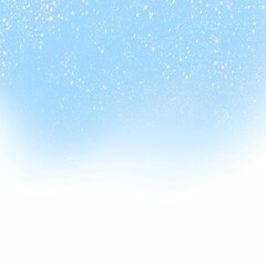 Snowflakes on blue background in Christmas holidays