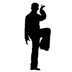 Silhouette of Silat Martial Arts