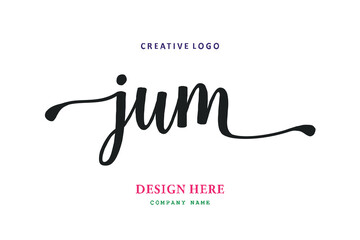 JUM lettering logo is simple, easy to understand and authoritative