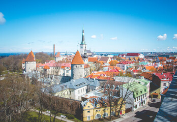 Fototapeta na wymiar Tallinn, Estonia, view of the town.