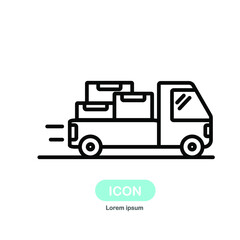 Fototapeta premium Truck Delivery icon set vector shipping symbols, logistic isolated on white background.