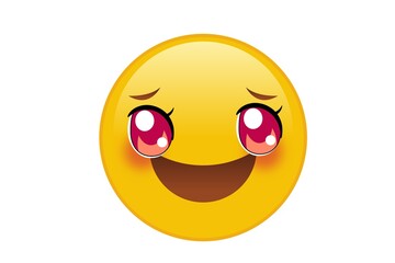 smiley face with a smile on white 