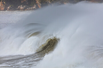 Big Waves, Cantabrian Sea, Islares, Castro Urdiales Municipality, Cantabria, Spain, Europe
