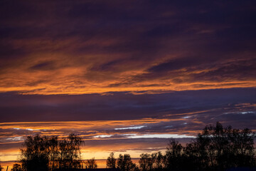 beautiful sky at sunset