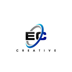 EC Letter Initial Logo Design Template Vector Illustration