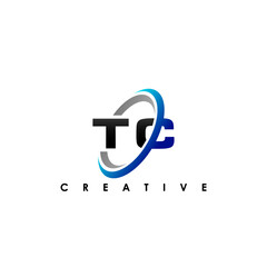 TC Letter Initial Logo Design Template Vector Illustration