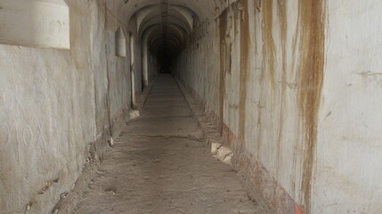Fototapeta premium bunker, catacombs, tunnels, pillbox, defensive structure, basement, underground