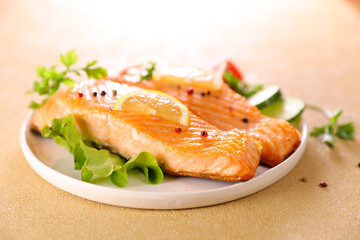 grilled salmon fish fillet