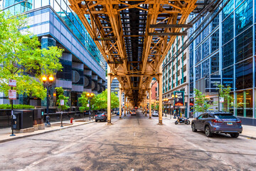 Chicago City street view in USA