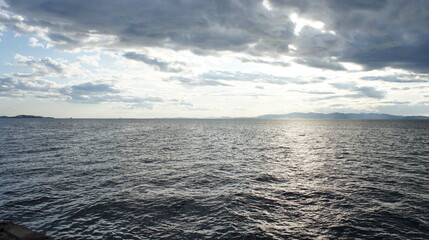 Sunset on the sea of Japan