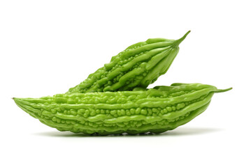 Bitter melon , Bitter gourd on white background