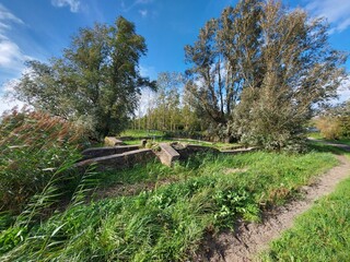 Meadows and forest of park Hitland at Nieuwerkerk