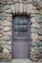 Stone frame door