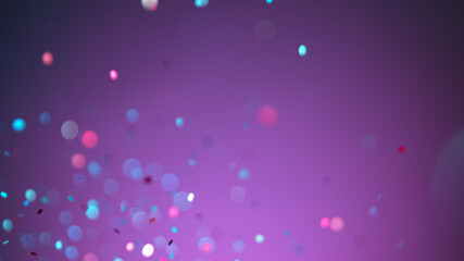 Abstract Neon Glitters Background with Bokeh Defocused Lights