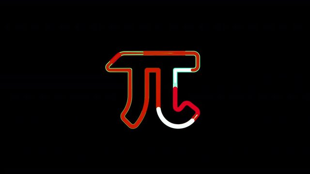 Circles gather in symbol pi. After it crumbles in a line and moves to the camera. Alpha channel black
