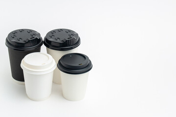 Coffee delivery concept, hot coffee to home or office