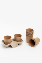 Coffee delivery concept, hot coffee to home or office