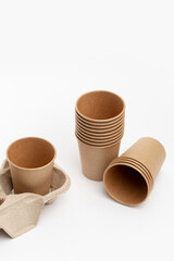 Coffee delivery concept, hot coffee to home or office