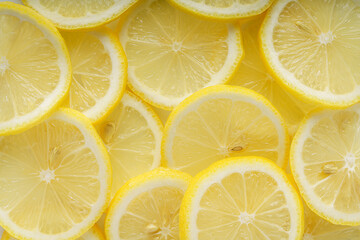 スライスされた新鮮なレモン