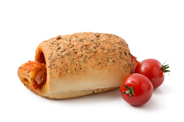 Handbrot Tomate Basilikum