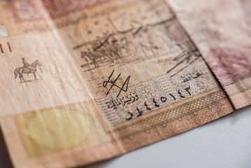 World money collection. Fragments of Jordan money
