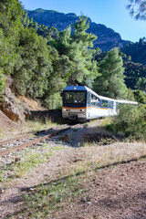 Hiking in Vouraikos Canyon on the train lines