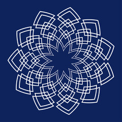 The white snowflake icon is insulated against a blue background.