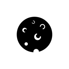 moon icon element of space icon for mobile concept and web apps. Thin line moon icon can be used for web and mobile. Premium icon on white background