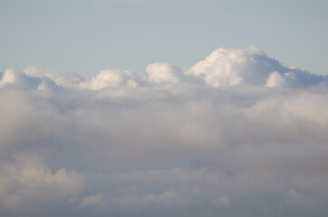 Sea of clouds in the sky of Gran Canaria. Canary Islands. Spain.