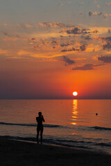 Sunset in Rodi Garganico, National park Gargano, Apulia, Italy