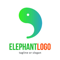 elephant animal logo icon symbol design template