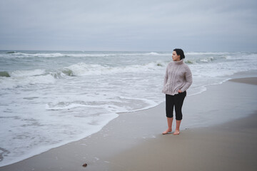 woman near sea